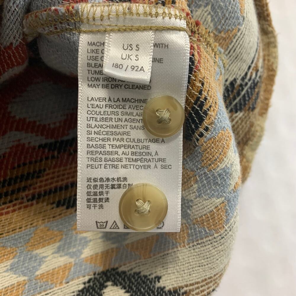 Urban Outfitters Aztec Empire Jacquard Woven Shacket Men's Sz S Multicolor - Picture 6 of 9